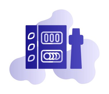 Basit Japon Bento kutusu simgesi, vektör illüstrasyonu