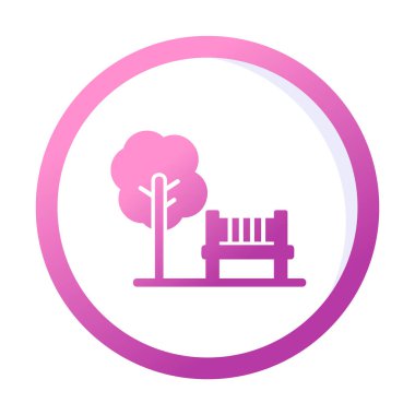 Yedek vektör renk simgesine sahip park 