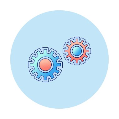 Gears'ı web simgesi, vektör çizim 