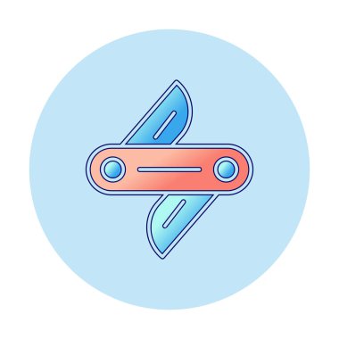 İsviçre bıçak ikonu vektörü beyaz arkaplanda izole edildi 