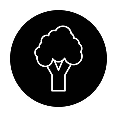 brokoli web simgesi, vektör illüstrasyonu  