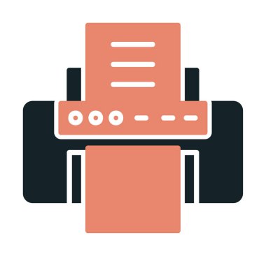 Yazıcı simgesi vektör illüstrasyonu