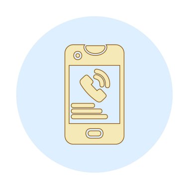 Basit bir telefon görüşmesi. simge vektör illüstrasyon tasarımı