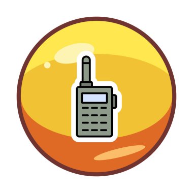 walkie talkie modern ikon vektör çizimi                                