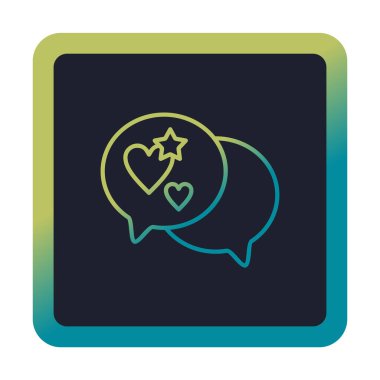 Basit konuşma balonu simgesi, vektör illüstrasyonu