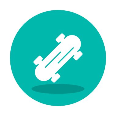 Basit kaykay simgesi, vektör illüstrasyonu