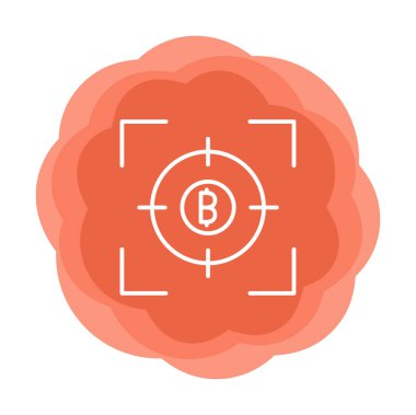 Bitcoin ve hedef. Web simgesi tasarımı