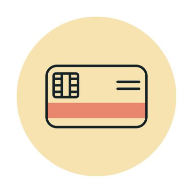 Kredi kartı simgesi, vektör illüstrasyonu basit tasarım