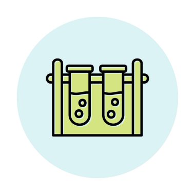 test tüpleri vektör düz renk simgesi 