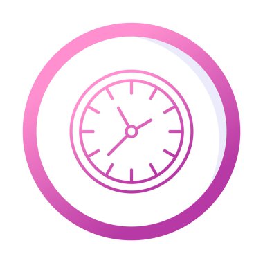 Saat simgesi, vektör illüstrasyonu, zaman simgesi 