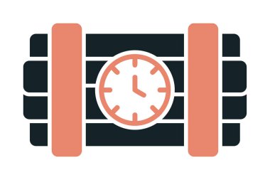 Zaman bombası ikonu vektör illüstrasyonu.