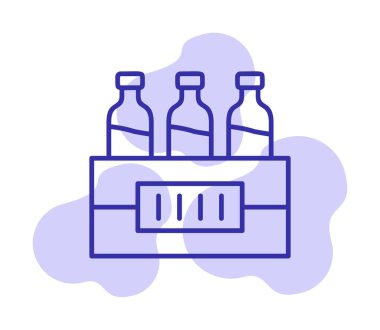 Su şişeleri. Web simgesi basit illüstrasyon 