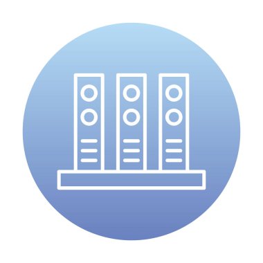 Ofis klasörleri simgesi, vektör illüstrasyonunu arşivle 