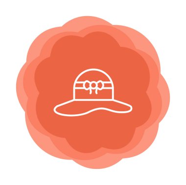 Güneş şapkası Icon vektör çizim