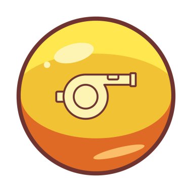 Basit Whistle düz simge tasarımı, vektör, illüstrasyon