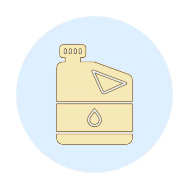 yağ varili vektörü düz renk simgesi 