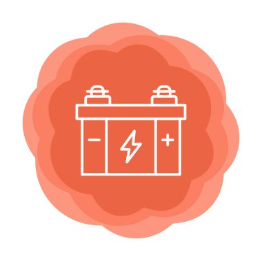 Basit Araba aküsü vektör illüstrasyonu