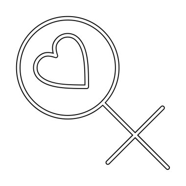 Kadın Sembol ikonu vektör illüstrasyonu