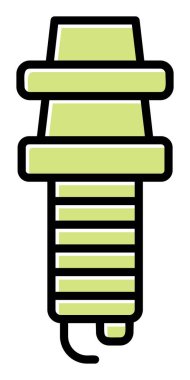 Buji simgesinin vektör illüstrasyonu