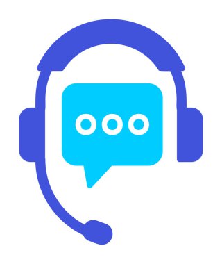 Basit Destek Hizmetleri simgesi, vektör illüstrasyonu