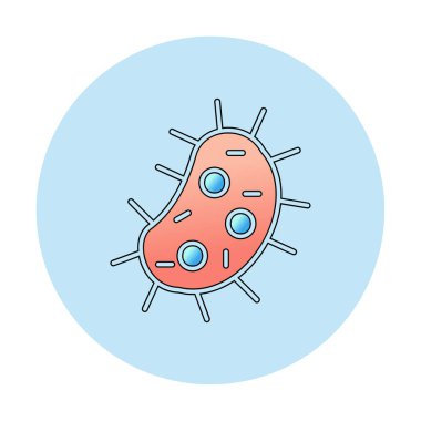 düz Amoeba simge vektör illüstrasyon tasarımı