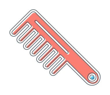 saç tarak ikonu vektör illüstrasyonu 