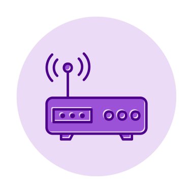 Basit Modem düz ikon vektör çizimi