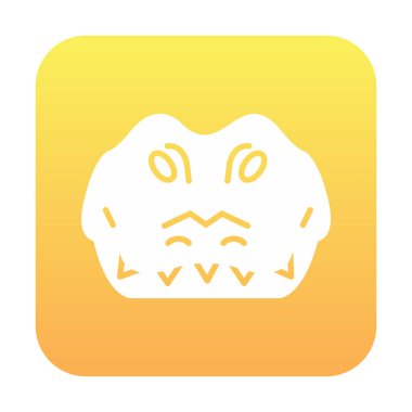 Basit timsah simgesi, vektör illüstrasyonu