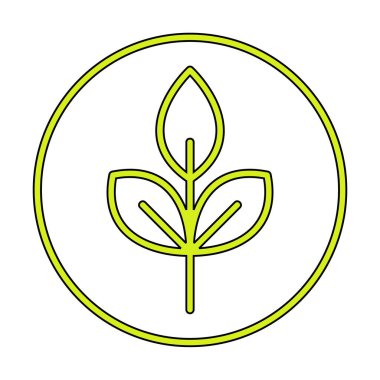 Yaprak logosu tasarımının vektör çizimi. Ekoloji kavramı 