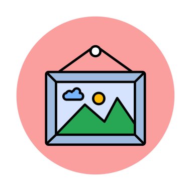 Doğa web simgesi, vektör illüstrasyonu 