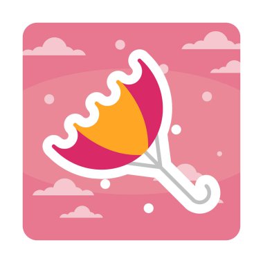 şemsiye simgesi vektör illüstrasyonu 