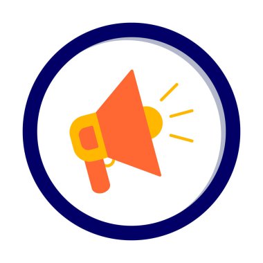 megafon ikonu. Hoparlör vektör illüstrasyonu. düz dizayn