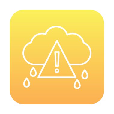 Basit Hava Uyarısı simgesi, vektör illüstrasyonu