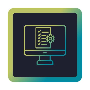 Proje Yönetimi simge vektör çizim