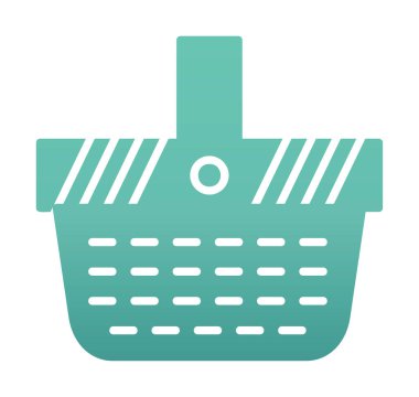 piknik sepeti web simgesi, vektör illüstrasyonu 