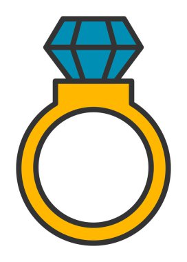 halka simgesi, vektör illüstrasyonu basit tasarım