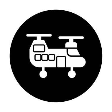 Askeri Heliciopter vektör ikonu. biçim düzdür  
