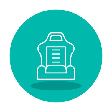 araba koltuğu simgesi, vektör illüstrasyonu 