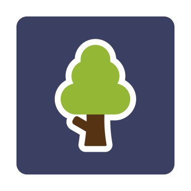 ağaç simgesi basit resimleme