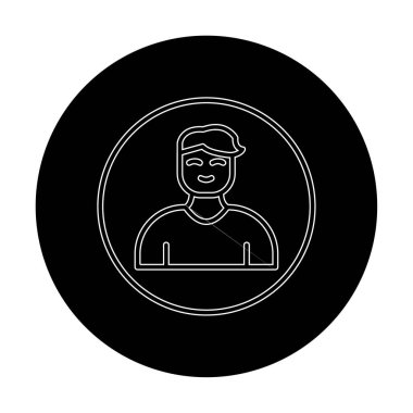 Profil simgesi vektör illüstrasyonu