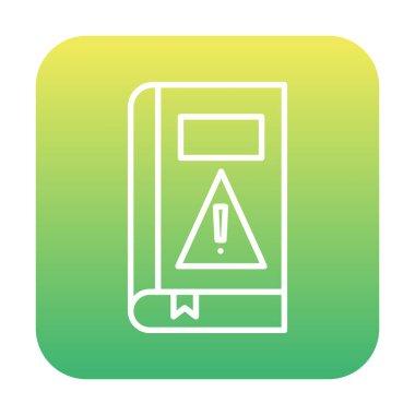 kitap uyarısı ünlem işareti vektör düz renk simgesi ile