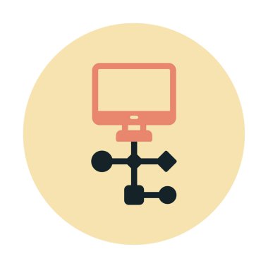 Çalışma akışı simgesi tasarımı, vektör illüstrasyonu                            