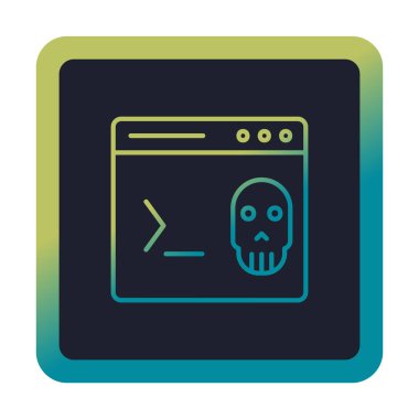 bilgisayar terminali simgesi, vektör illüstrasyonu basit tasarım