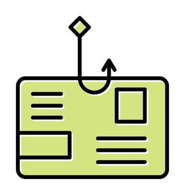 Basit düz frekans çizgisi simgesi vektörü 