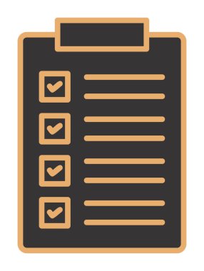 Kontrol Listesi web simgesi, vektör illüstrasyonu 