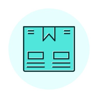 Taşıma Kutusunun vektör illüstrasyonu modern simge                             