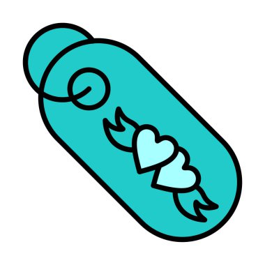 Hediye Etiketi simgesi, vektör illüstrasyonu 