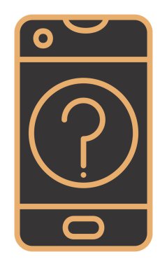 Yardım veya mobil destek simgesi, vektör illüstrasyonu 