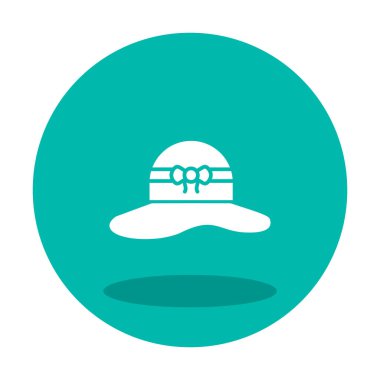 Güneş şapkası Icon vektör çizim