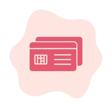 Kredi kartı simgesi, vektör illüstrasyonu basit tasarım